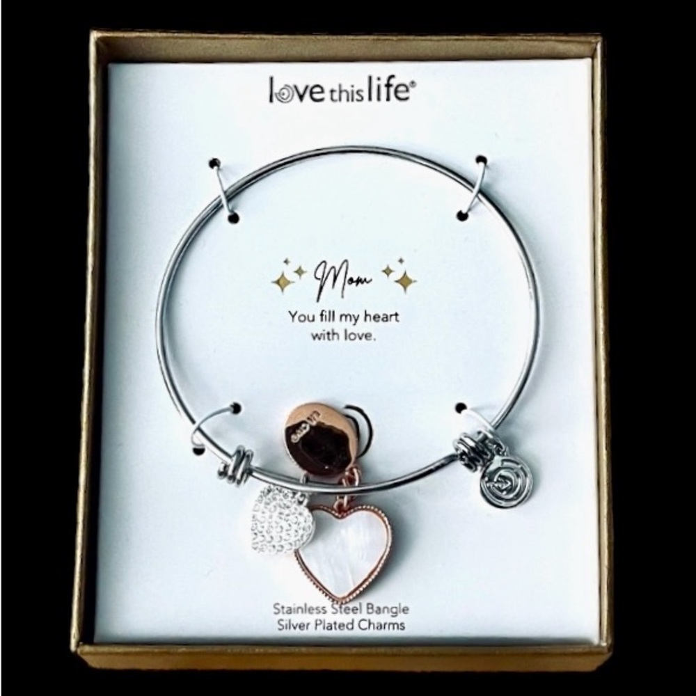 🆕Love this Life “Mom” Bangle Bracelet. New in box with price tag.